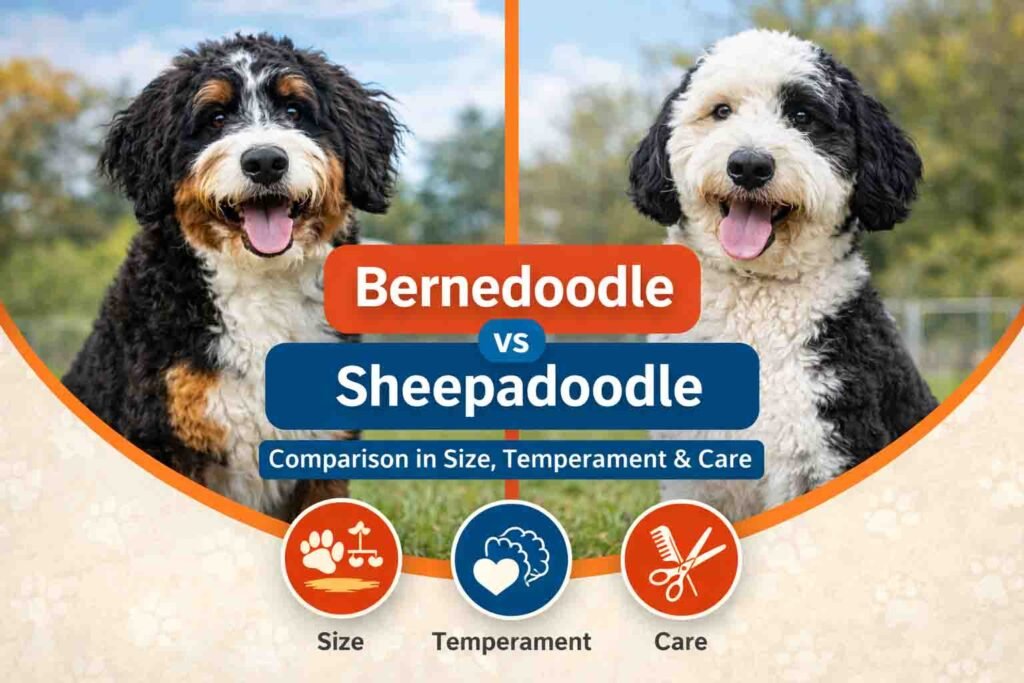 Bernedoodle vs Sheepadoodle