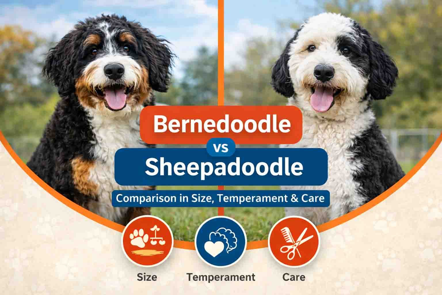 Bernedoodle vs Sheepadoodle: Key Differences, Size, Temperament & Care ...
