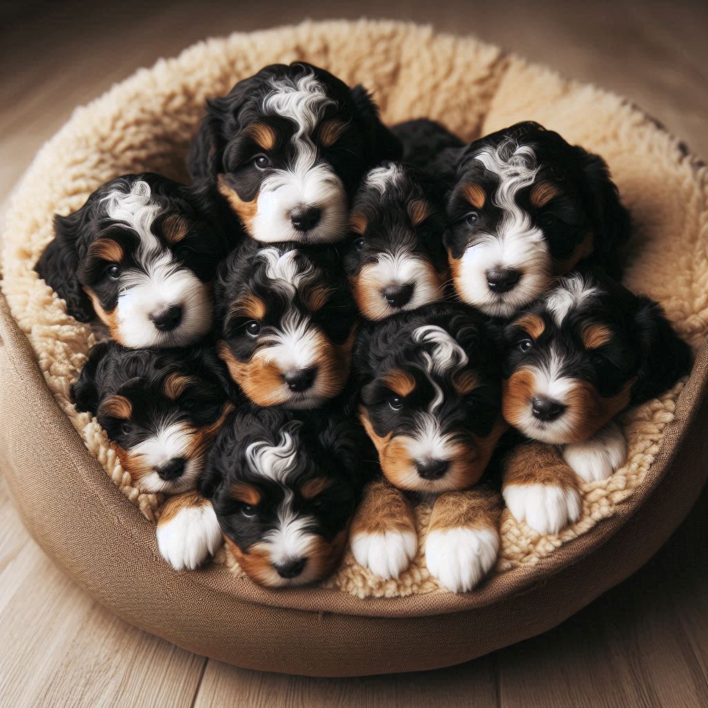 How many dogs in a typical Bernedoodle litter