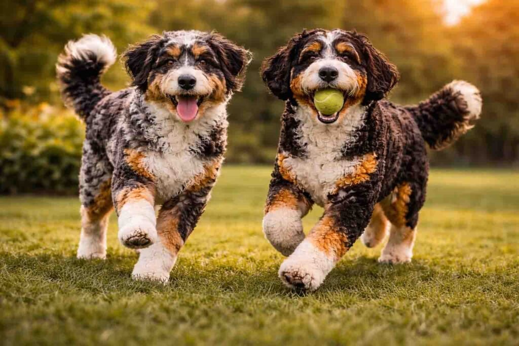 dogs playing outdoors