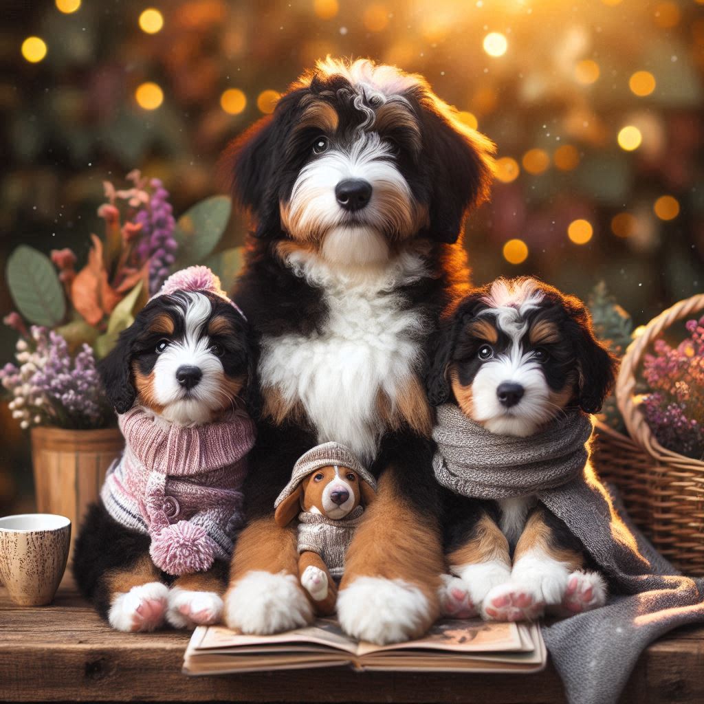 When do Bernedoodle puppies get their adult coat
